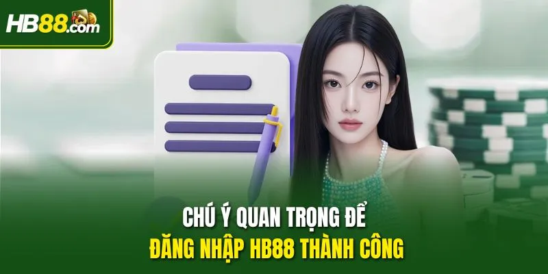 Chú ý quan trọng để đăng nhập HB88 thành công