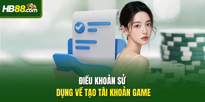 Điều khoản sử dụng về tạo tài khoản game