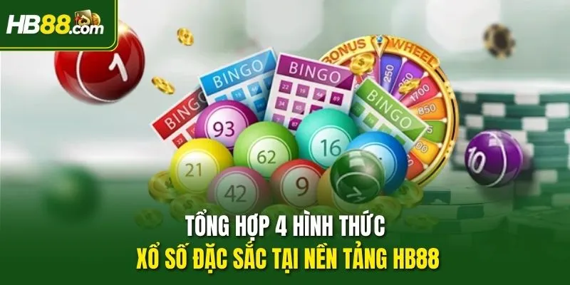 Tổng hợp 4 hình thức xổ số đặc sắc tại nền tảng HB88